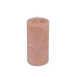 Homéa Pillar Candle D 6.8 x H 10 cm Rustic Powder Pink