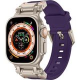 Techsuit Bracelet W064 pour Apple Watch 49mm / 46mm / 45mm / 44mm / 42mm Series, Argent Mauve