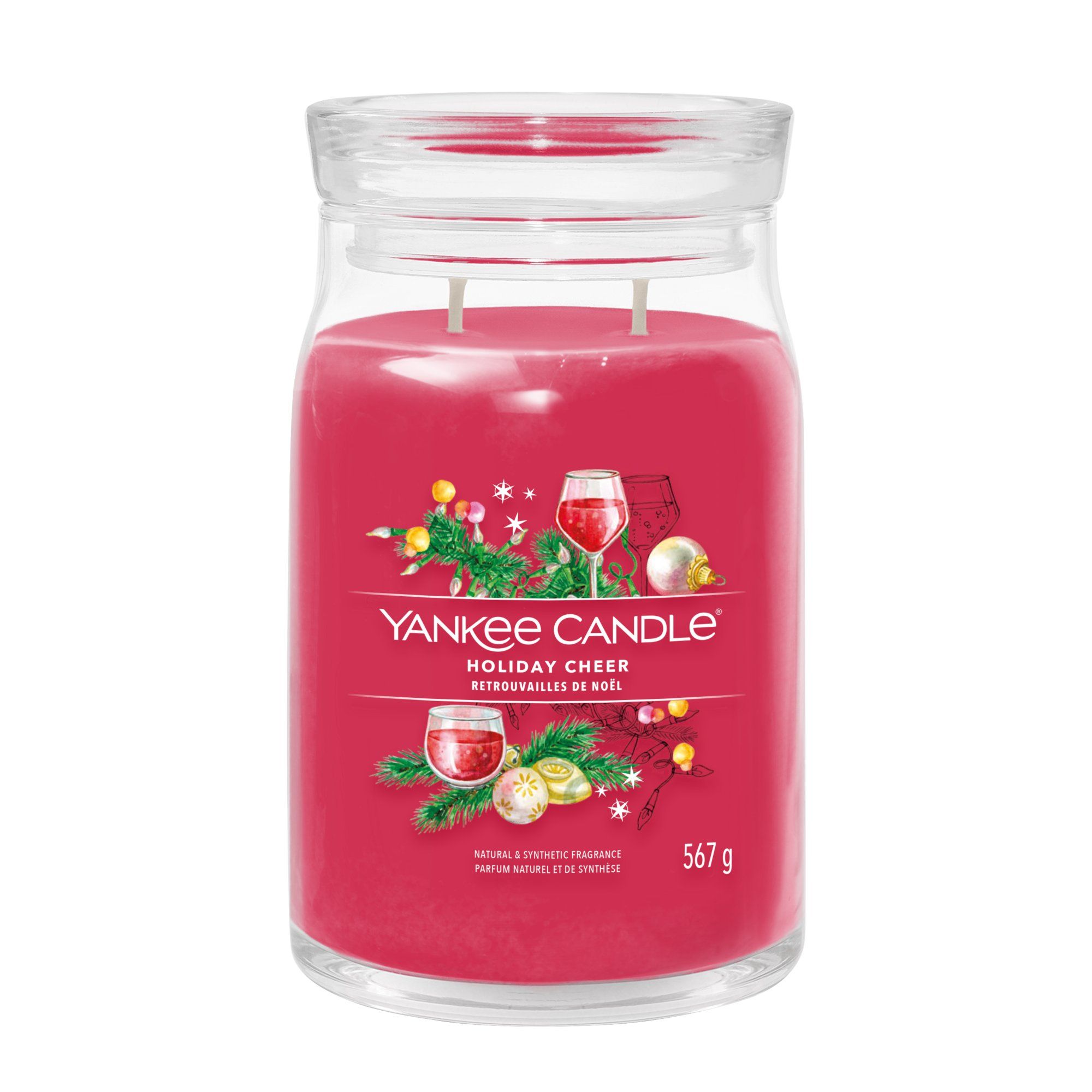 Yankee Candle Holiday Cheer Signature Large Jar - Red - 90 Hours