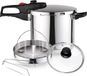 Wan GmbH Autocuiseur avec Panier - Cocotte-minute Mijoteuse - Cuisson Rapide - 5 Systèmes de Sécurité - 7.5 Litres - Argent