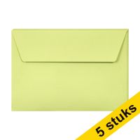 Clairefontaine Gekleurde Enveloppen - Bladgroen - C6 - 5 Stuks