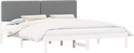 vidaXL Bedframe met Gevoerd Hoofdbord Lichtgrijs 180 x 200 cm