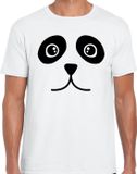 Bellatio Decorations Panda Panda / pandabeer gezicht verkleed t-shirt wit voor heren - Carnaval fun shirt / kleding / kostuum M