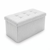 SCENA LIVING - Rechthoekige poef met opbergruimte, beige