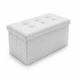 SCENA LIVING - Rechthoekige poef met opbergruimte, beige