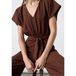 SisterS Point A-lijn jumpsuit met ceintuur - bruin