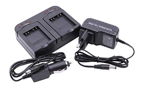 VHBW Dual oplader compatibel met Canon Powershot G10, G15, G16, G1 X, G3 x, SX40 HS, SX50 HS, SX60 HS camera camcorder actiecameraccu - laadstation