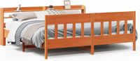 vidaXL Bedframe - Massief Grenenhout - Wasbruin - 180x200 cm