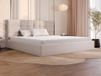 Vente-unique Bed met opbergruimte stof beige 200 x 200 cm