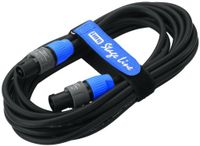 Monacor Luidspreker Aansluitkabel [1x Luidspreker-stekker - 1x Luidspreker-stekker] 2 x 1.5 mm² 10 m Zwart