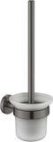 Plieger Vigo WC Borstel - Toiletborstel met Houder Glas - Wandhouder - 10 Jaar Garantie - Geborsteld Gunmetal