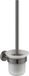 Plieger Vigo WC Borstel - Toiletborstel met Houder Glas - Wandhouder - 10 Jaar Garantie - Geborsteld Gunmetal