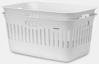 Brabantia Collect-It wasmand 40 l, set van 2, gerecycled plastic, wit