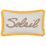 furn. Soleil Geborduurd Kussenhoes - Geel - 30x50cm