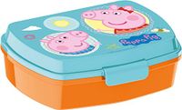 ALMACENESADAN Sandwichtoaster, rechthoekig, meerkleurig, herbruikbaar, BPA-vrij, binnenafmetingen: 16,5 x 11,5 x 5,5 cm (Peppa Pig)