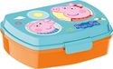 ALMACENESADAN Sandwichtoaster, rechthoekig, meerkleurig, herbruikbaar, BPA-vrij, binnenafmetingen: 16,5 x 11,5 x 5,5 cm (Peppa Pig)