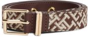 Tommy Hilfiger Th Square 2.5 Jacquard Ceinture Classique Kaki Taille : 70