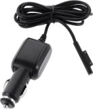 DrPhone Auto Oplader - Geschikt voor Microsoft Surface Pro 4 / 3 /Surface Book 1 / 2 / Surface Laptop Lader - Autolader 12V/2.5A - Zwart