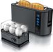Arendo ontbijtset, 2-delig, met lange broodrooster FRUKOST en eierkoker SIXCOOK, cool grey
