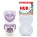 NUK First Choice Classic Night Fopspenen | 6-18 Maanden | Orthodontische Fopspenen die in het Donker Gloeien | 95% Baby Acceptatie** | Paars | 2 Stuks