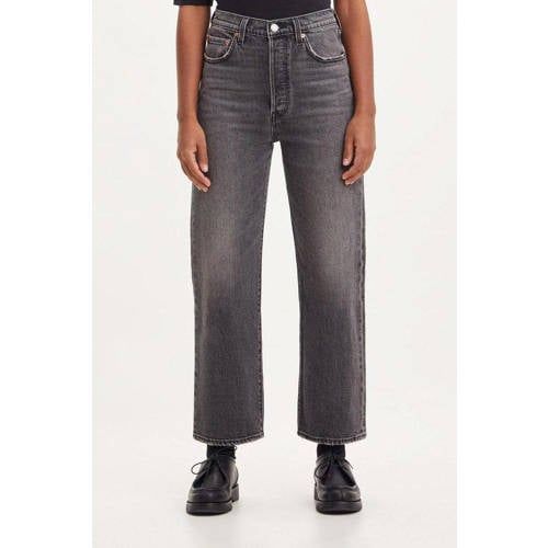 Levi's Ribcage Cropped Jeans - Black Worn In