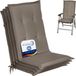 Beautissu Loft HL Set de coussins 4x dossier haut 120x50 cm taupe coussin de jardin résistant aux UV