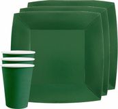 Santex Feest/Verjaardag Servies Set - Donkergroen - Karton