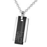 Mendes Luxe Geometric Tag kettinghanger voor heren