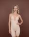 Bye Bra Bodysuit Deep V, Shapewear pour Femmes, Contrôle Complet du Corps, Beige, S