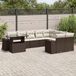 Maison Exclusive - Ensemble de meubles de jardin 10 pièces avec canapé et coussins, marron, en polyrotin