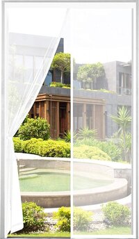 ForDig Vliegengordijn 235x95cm - Glasvezel A-kwaliteit - Luxe Deurhor Magnetisch - Wit