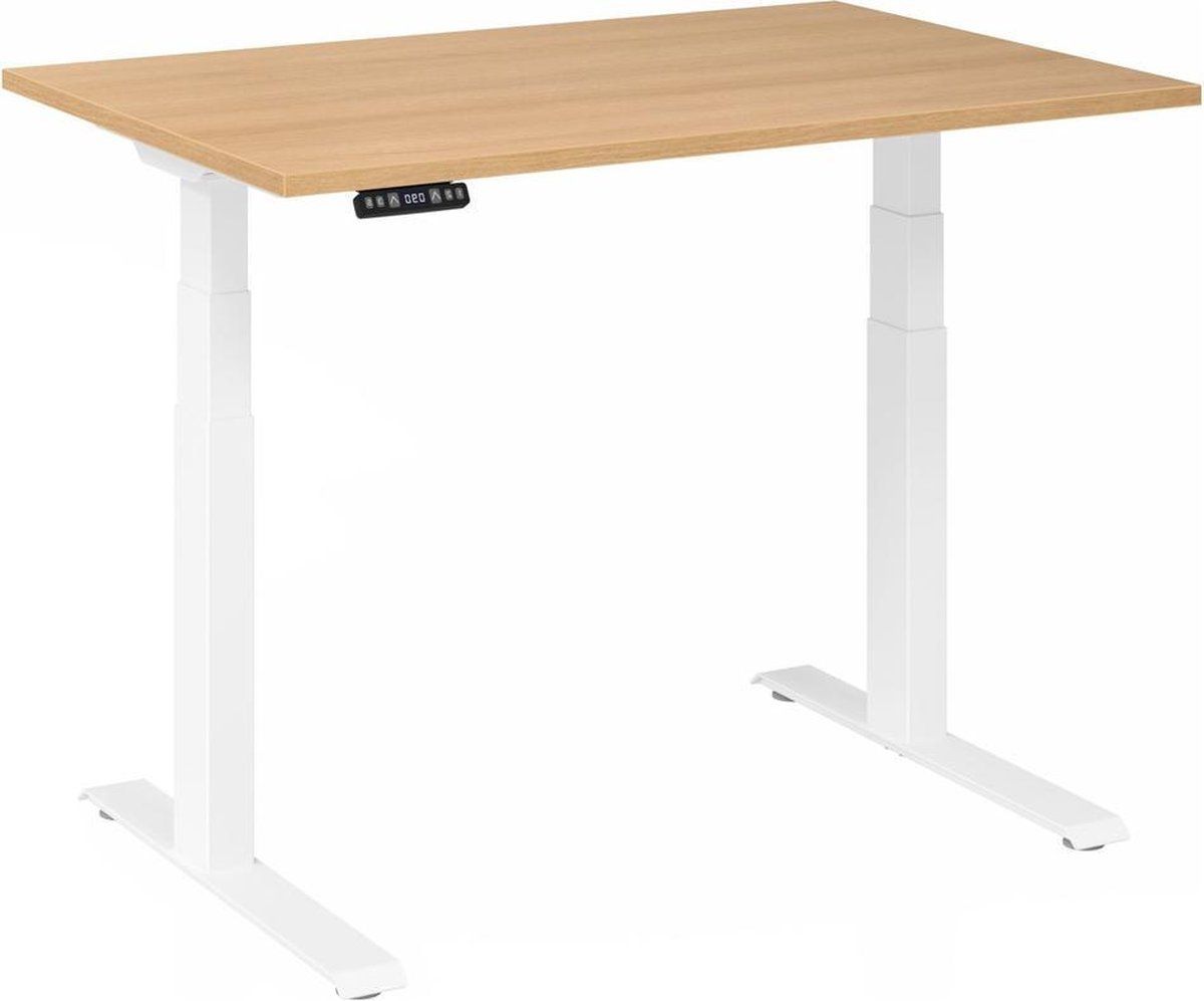 hjh OFFICE PRO XDKB 12 W | 120x80 | elektrisch in hoogte verstelbaar - Eiken