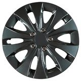 cartrend Wieldoppen stroom, 15 inch, zwart, 4 stuks