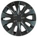 cartrend Wieldoppen stroom, 15 inch, zwart, 4 stuks
