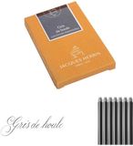 Jacques Herbin Vulpen inkt - Essentielles - Gris de houle - 7 stuks - Grijze inkt Cartridges