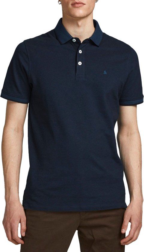 JACK&JONES JJEPAULOS Polo Shirt Men - Size XXL - Dark Navy