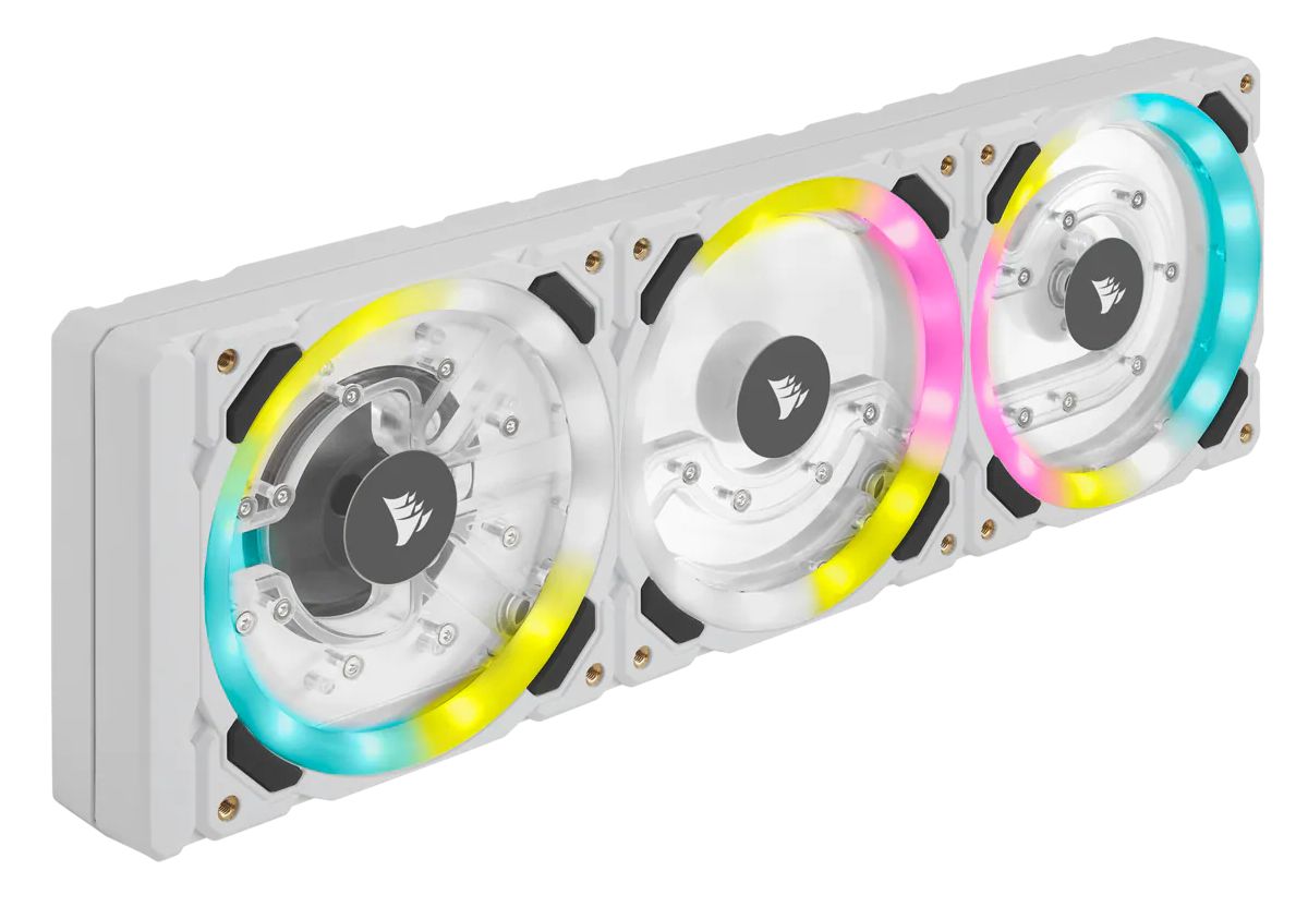 Corsair XD7 Pump & Reservoir - White - Copper/Brass - 4-Pin