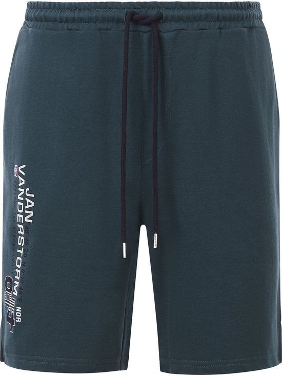 Jan Vanderstorm heren Sweatbermuda - 72/74 - petrol - Plus Size