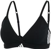 adidas Sportswear TRIANGLE WRAP BRALETTE - Sport Active Essentials Cotton 3 Stripes - Dames Beha - Zwart