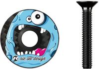 Riesel Design Stem: Cap stuurdop uniseks | Ahead aluminium schroefdop voor racefiets, gravel, cyclocross, mountainbike, voor alle vorkstangen van 1/18 inch