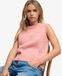 Superdry & Co Geborsteld Gebreid Mouwloos Tanktop met Ronde Hals Pink Maat: 40