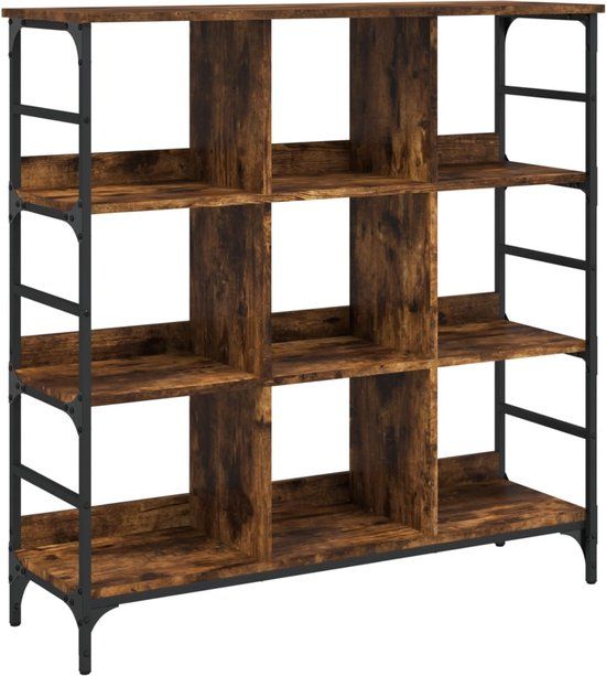 vidaXL Dressoir 102x32x103,5 cm bewerkt hout gerookt eikenkleurig