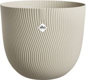 Elho Sereh Rond 25 - Pot de fleurs intérieur & extérieur - 100% plastique recyclé - Ø 24,5 x H 21 cm - Beige champignon