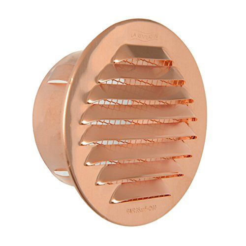 GTR80R ronde grill voor inbouw, koper, 100 mm.