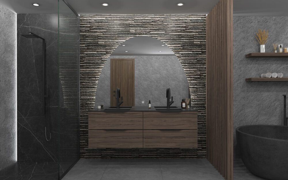 Gliss Design EOS spiegel ronding naar boven met verlichting 140x120 cm