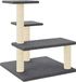 vidaXL Arbre à chat avec poteaux à gratter en sisal 61 cm gris foncé