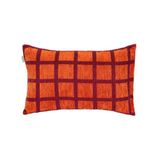 Dogguo CHECK-CUSHION-ORANGE/BORDEAUX (60X40 cm)