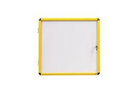 Bi-Office Schuimkast Ultrabrite - 2 x A4 - magnetisch, met geel aluminium frame