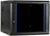 DSIT 9U wandkast (kantelbaar) met glazen deur 600x600x500mm (BxDxH) - serverbehuizing - serverrack - serverkast - 19 inch