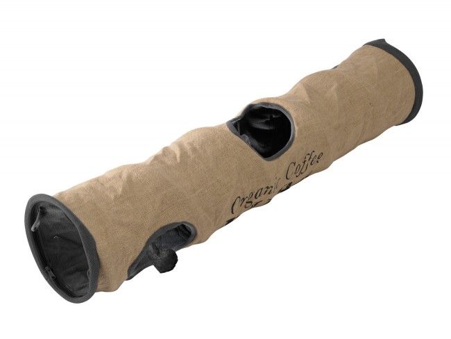 D&D Cat Tunnel Pura Vida - Beige/Grijs - 120x25x25cm